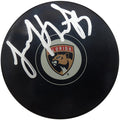 Sam Reinhart Autographed Florida Panthers Logo Replica Hockey Puck - JSA