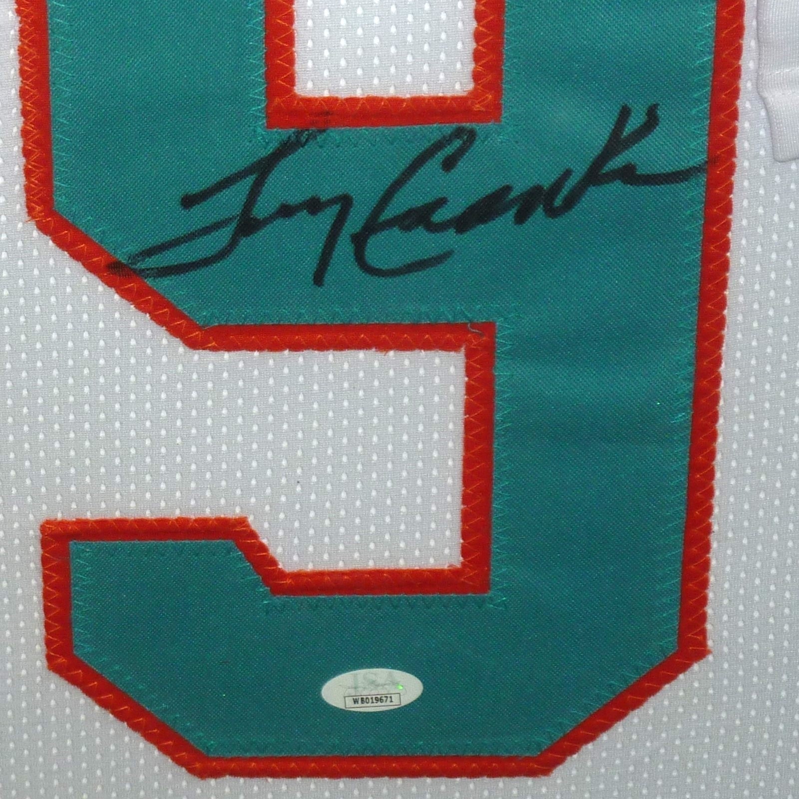Larry Csonka Autographed Miami Dolphins (White #39) Framed Jersey - JSA