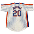 Howard Johnson Autographed New York Mets (Pinstripe #20) Jersey with Multiple Inscriptions - JSA