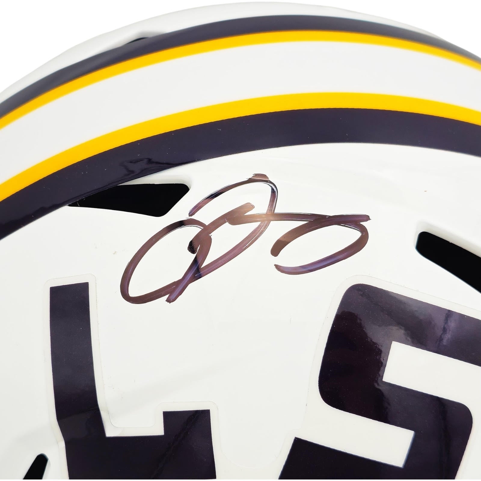 Odell Beckham Jr. Autographed LSU Louisiana State Tigers Deluxe Full-Size Replica Helmet - JSA