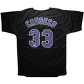 Jose Canseco Autographed Tampa Bay (Black #33) Custom Jersey - JSA