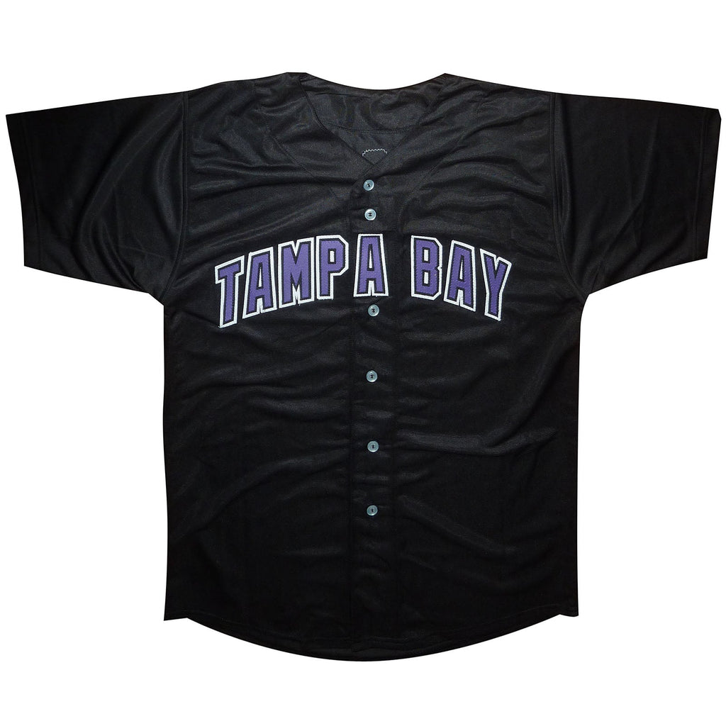 Jose Canseco Autographed Tampa Bay (Black #33) Custom Jersey - JSA