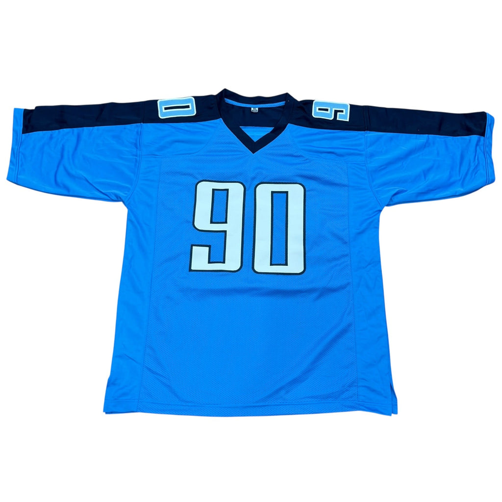 Jevon Kearse Autographed Tennessee (Light Blue #90) Custom Stitched Jersey - JSA