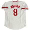Joe Morgan Autographed Cincinnati (White #8) Custom Jersey w/ "HOF 90" - JSA