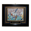 Joe Theismann Autographed Notre Dame Fighting Irish (White Jersey Horiz) Deluxe Framed 8x10 Photo - Beckett