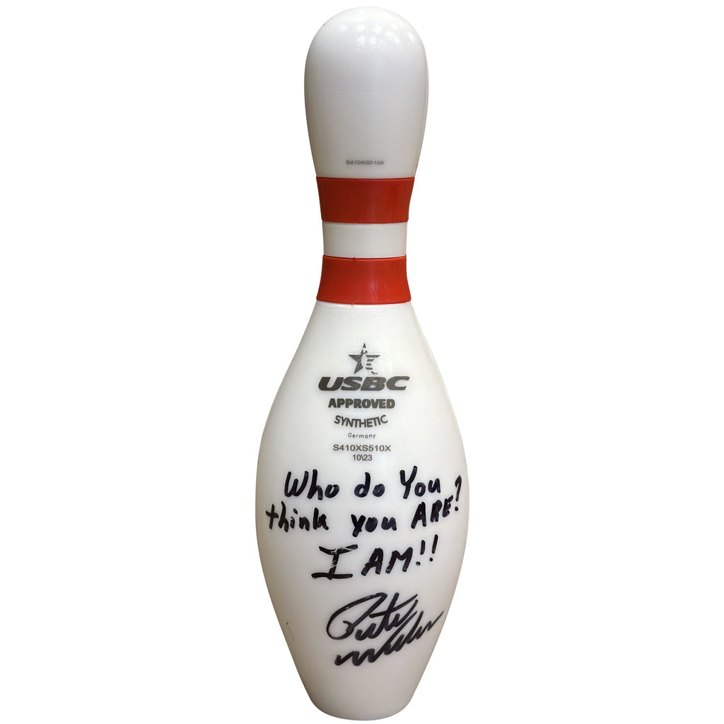 Pete Weber Autographed Bowling Pin with Long Inscription - JSA