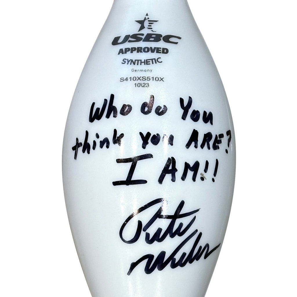 Pete Weber Autographed Bowling Pin with Long Inscription - JSA