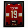 Matthew Tkachuk Autographed Florida Panthers (Red #19) Vertical Framed Jersey - JSA