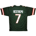 Xavier Restrepo Autographed Miami Hurricanes (Green #7) Custom Jersey - JSA