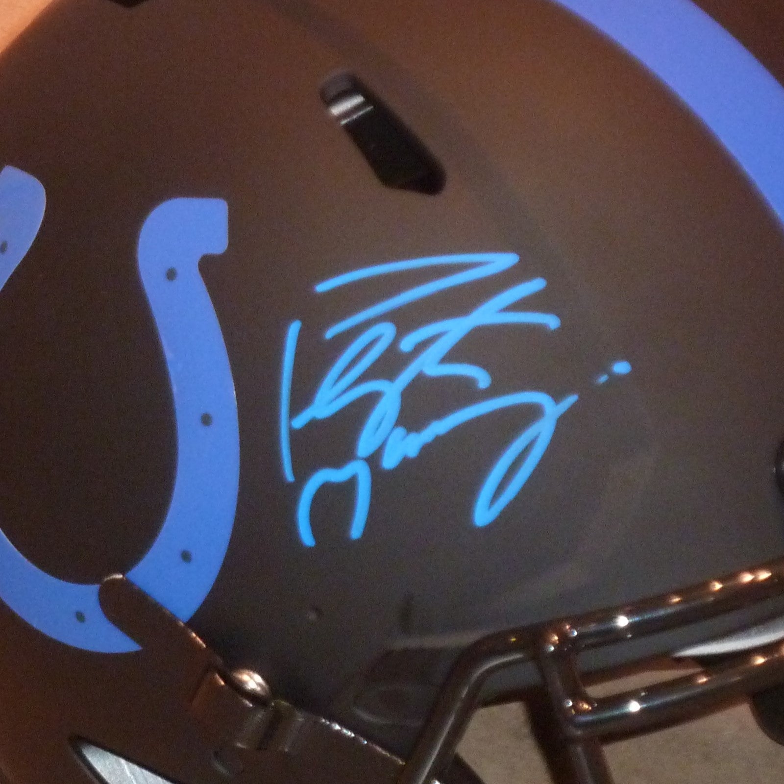 Peyton Manning Autographed Indianapolis Colts (ECLIPSE Alternate) Authentic Helmet - Fanatics
