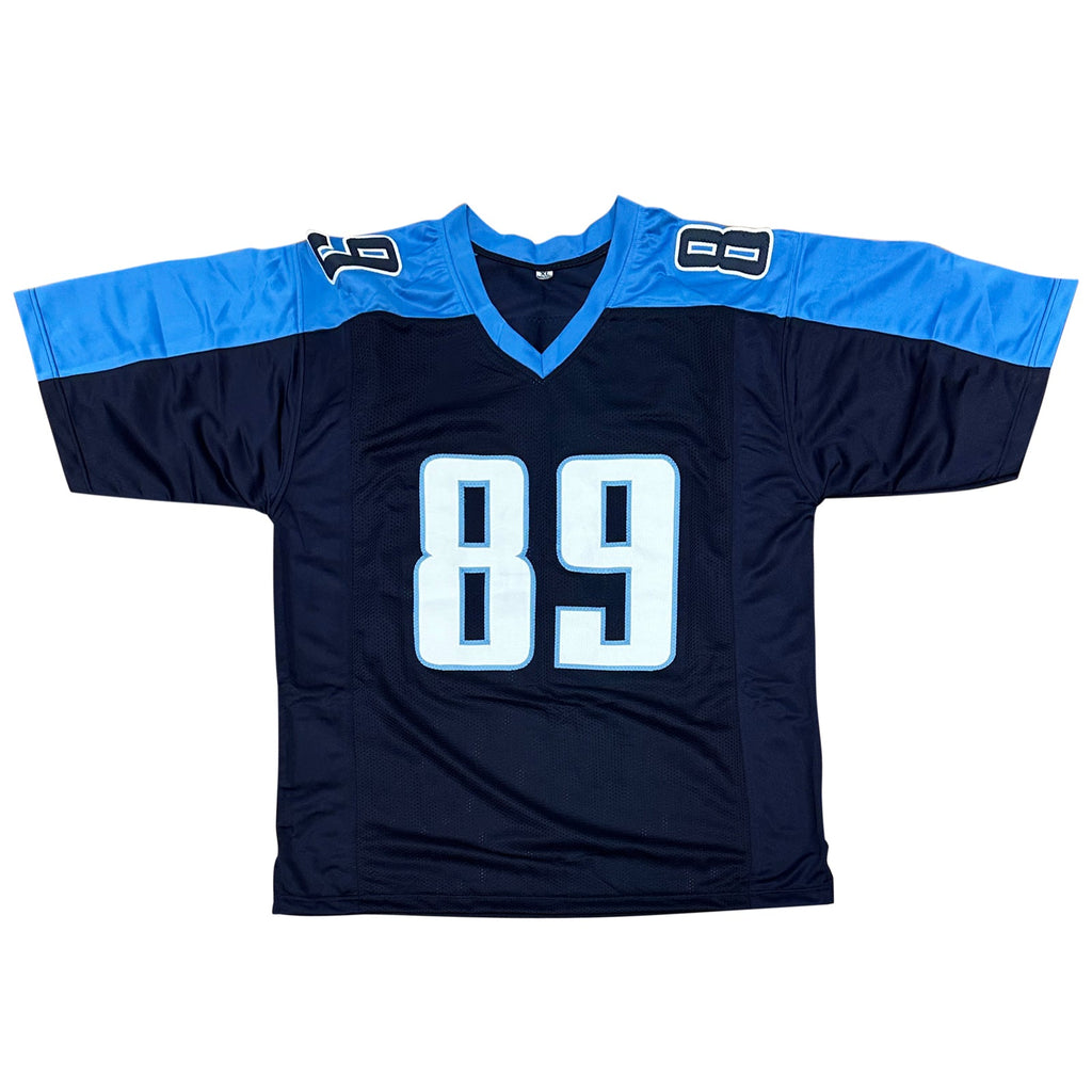 Frank Wycheck Autographed Tennessee (Navy Blue #89) Custom Jersey - JSA