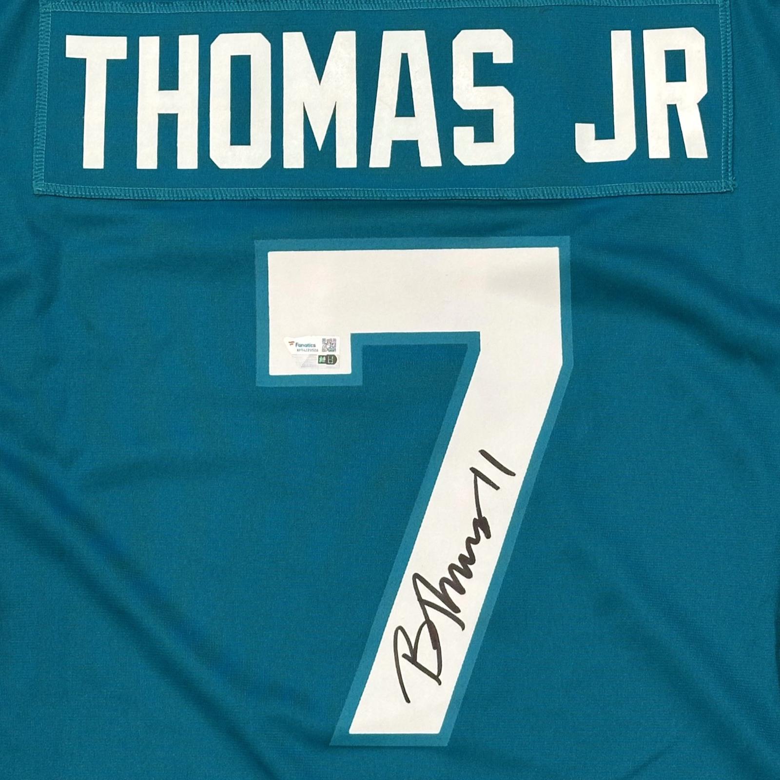 Brian Thomas Jr. Autographed Jacksonville Jaguars (Teal #7) Nike Jersey - Fanatics