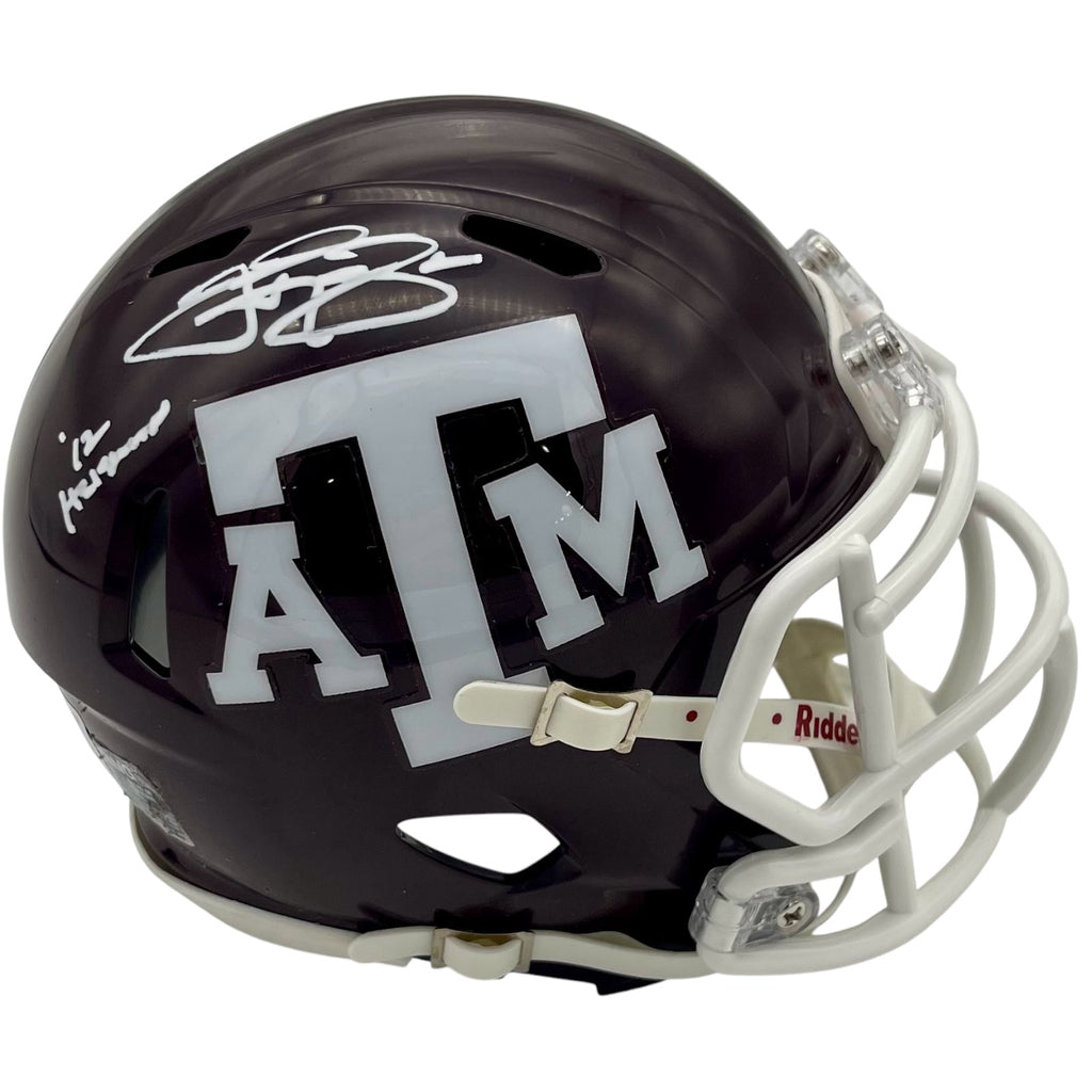 Johnny Manziel Autographed Texas AM Aggies Mini Helmet - Beckett