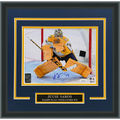 Juuse Saros Autographed Nashville Predators (Horiz Glove Save) Deluxe Framed 8x10 Photo - JSA