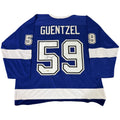 Jake Guentzel Autographed Tampa Bay (Blue #59) Custom Hockey Jersey - PSA