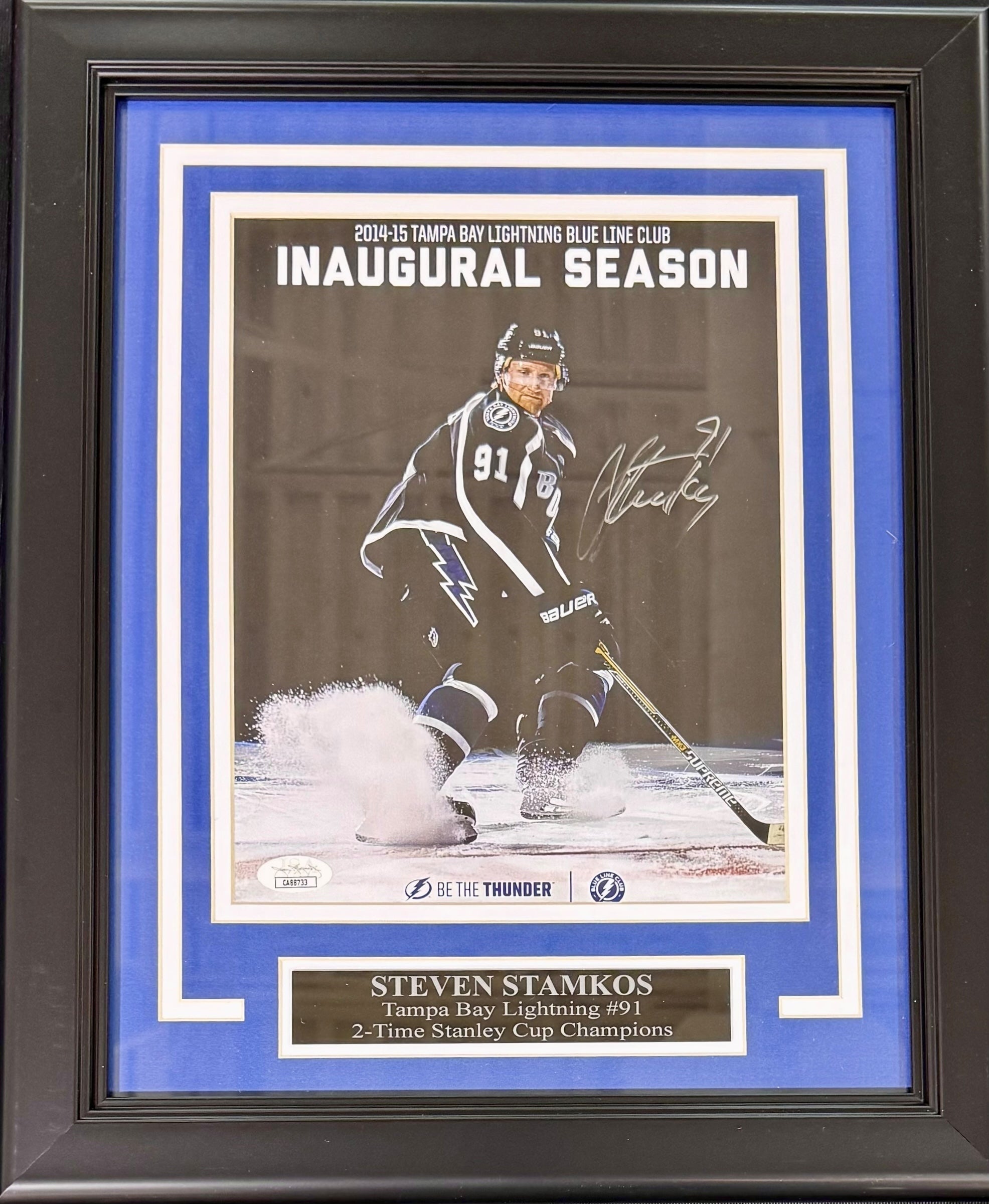 Steven Stamkos Autographed Tampa Bay Lightning Inaugural Season Deluxe Framed 8x10 Photo - JSA