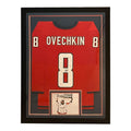Alexander Ovechkin Autographed Washington Capitals (Red #8) Vertical Framed Jersey - JSA