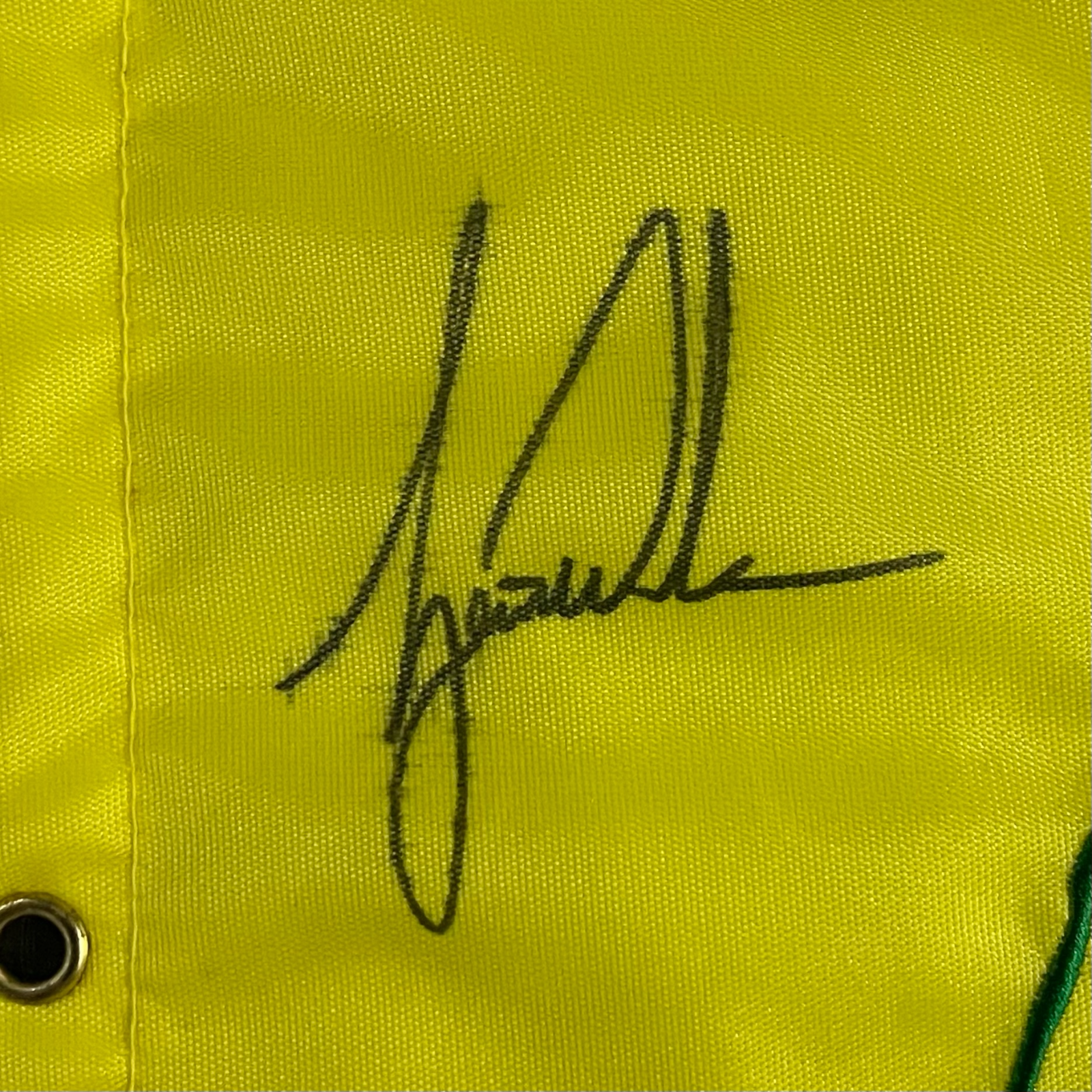 Tiger Woods Autographed Masters Flag Tiger Slam Deluxe Framed Piece - 2000 US Open, British Open, PGA Championship, 2001 Masters