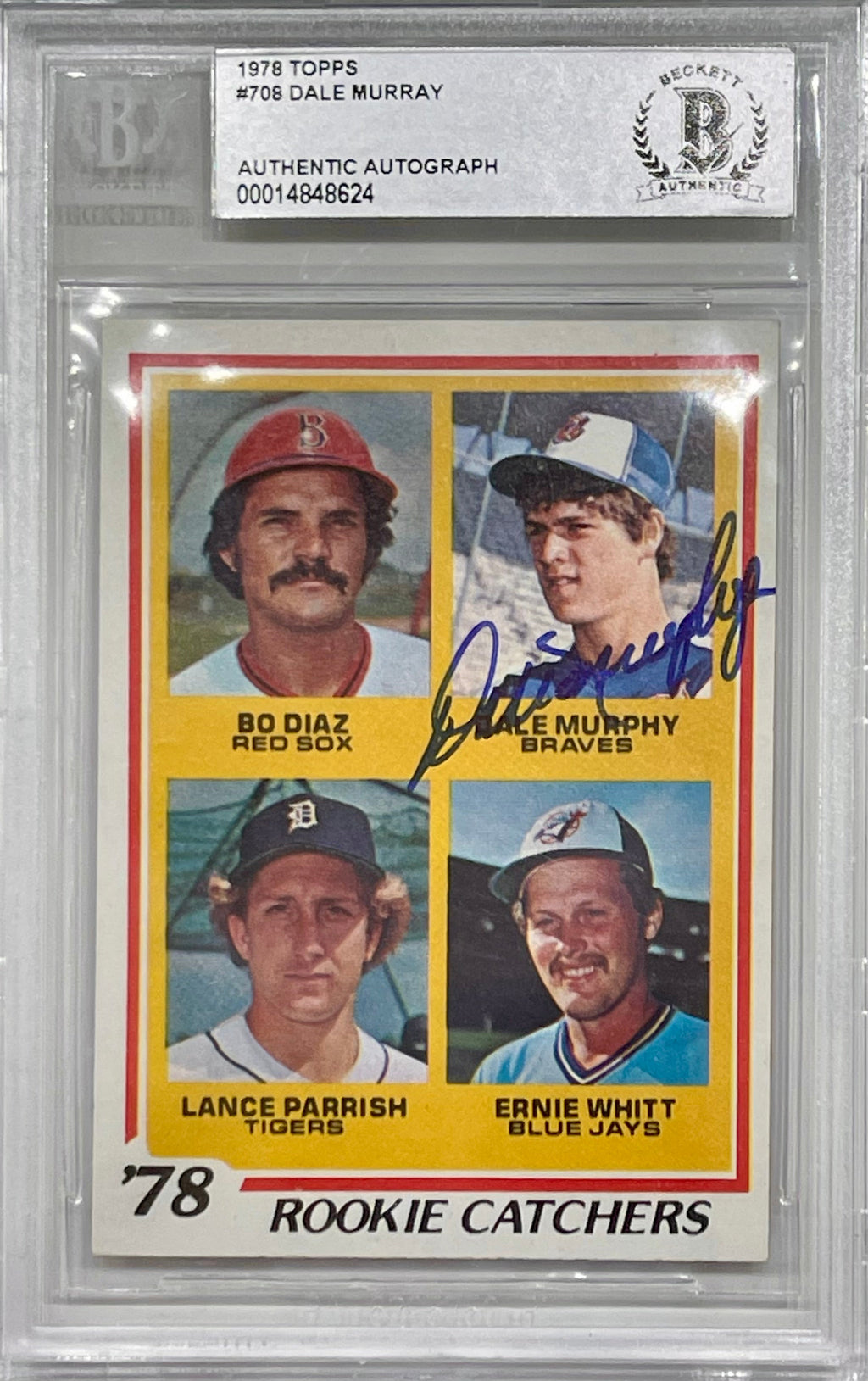 Dale Murphy Autographed 1978 Topps Atlanta Braves Card - Beckett