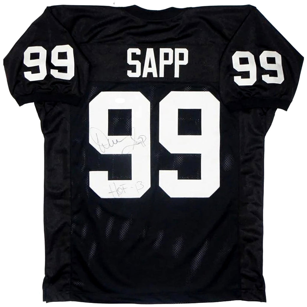 Warren Sapp Autographed Raiders (Black #99) Custom Jersey - Beckett