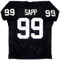 Warren Sapp Autographed Raiders (Black #99) Custom Jersey - Beckett