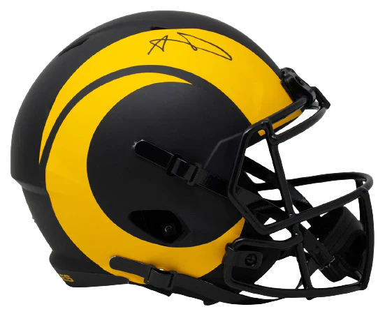 Aaron Donald Autographed Los Angeles Rams (ECLIPSE Alternate) Deluxe Full-Size Replica Helmet - Beckett