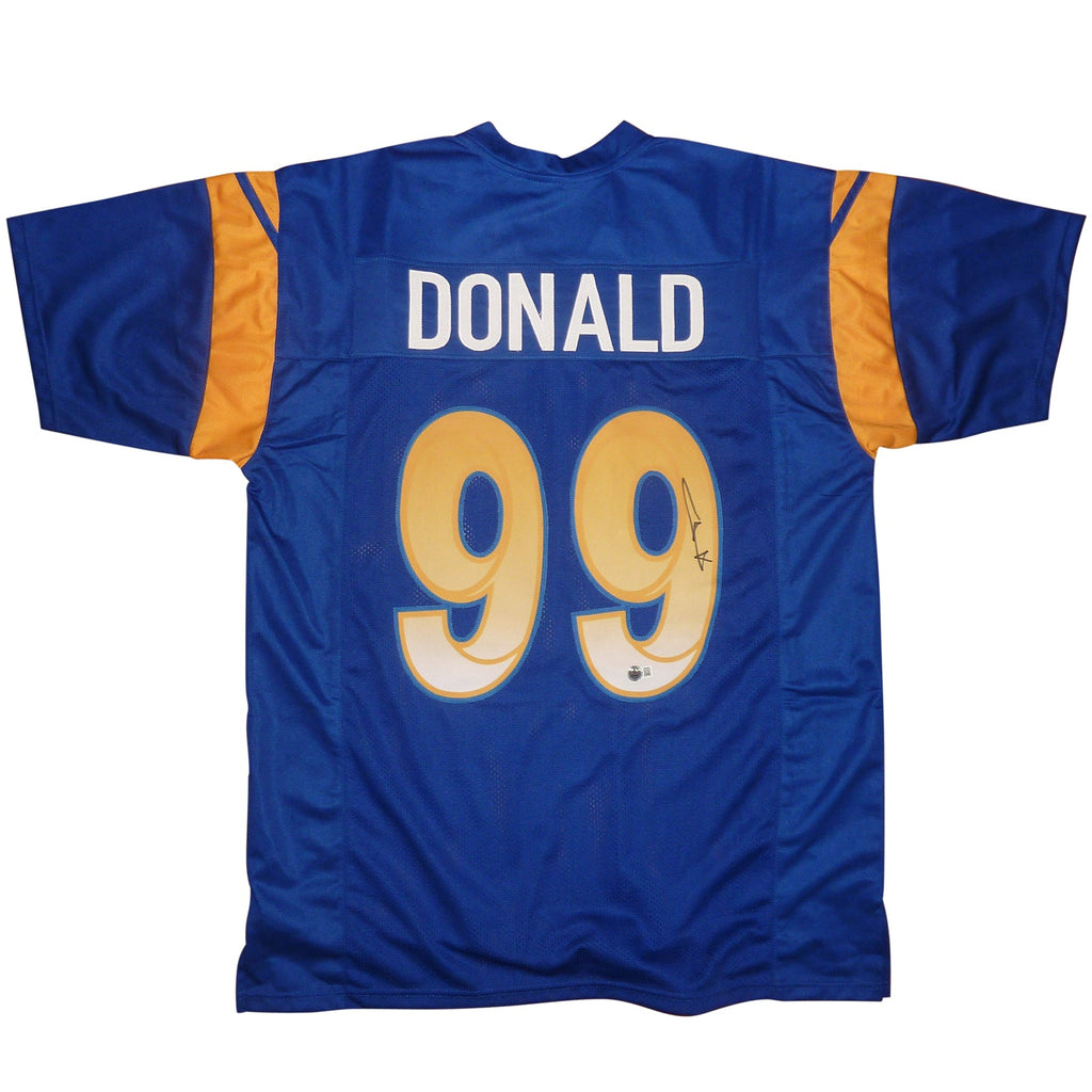 Aaron Donald Autographed Los Angeles (Blue #99) Custom Jersey - Beckett