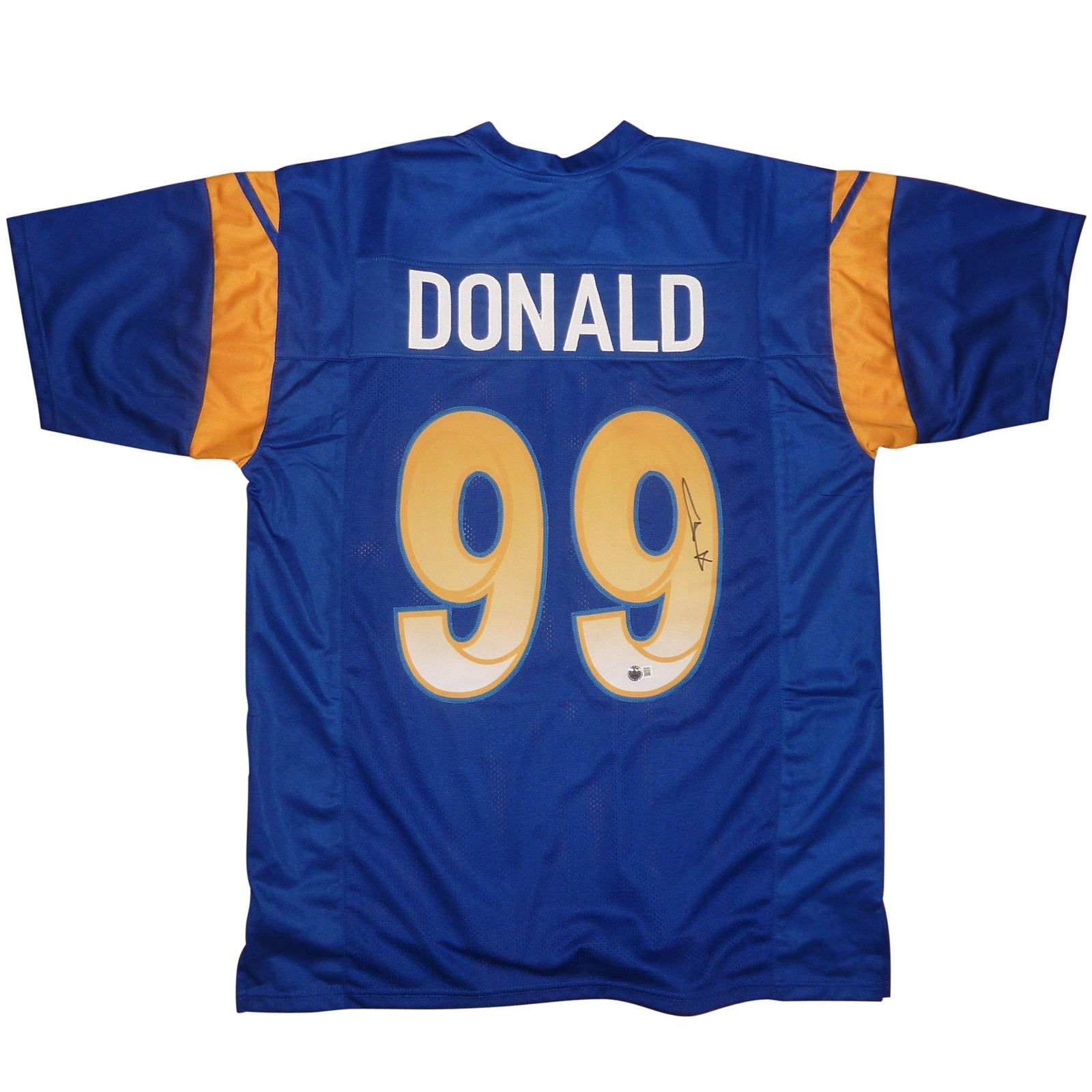 Aaron Donald Autographed Los Angeles (Blue #99) Custom Jersey - Beckett