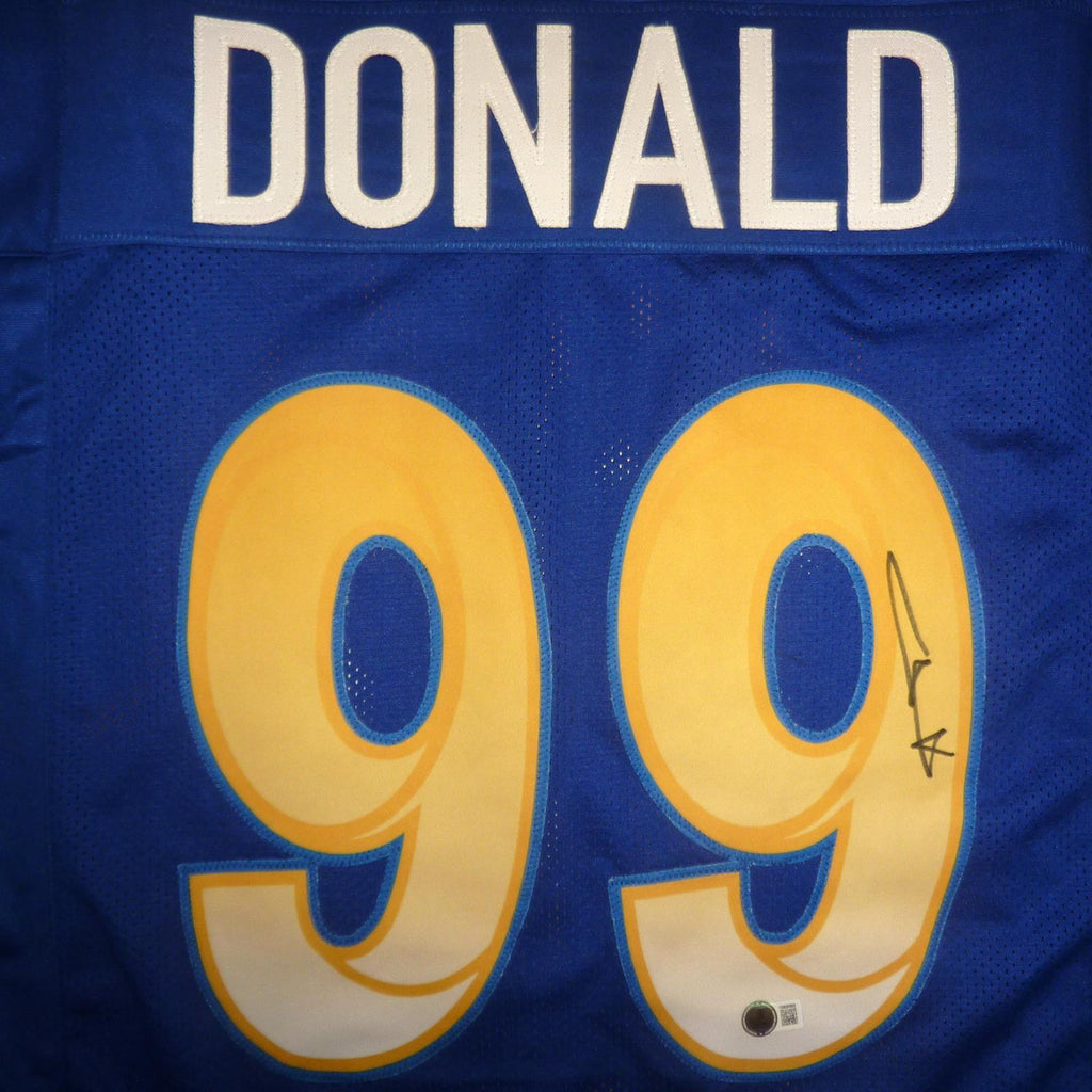 Aaron Donald Autographed Los Angeles (Blue #99) Custom Jersey - Beckett