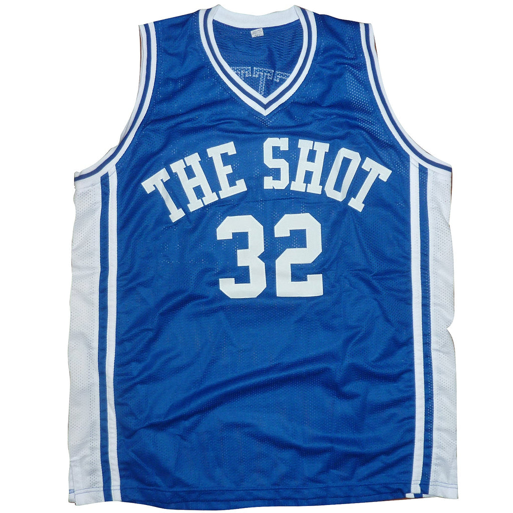 Christian Laettner Autographed Duke Blue Devils (Blue #32) Custom Jersey w/ The Shot, 3/28/92
