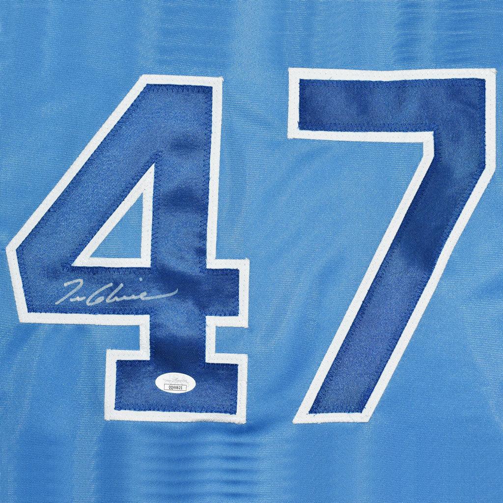 Tom Glavine Autographed Atlanta (Light Blue #47) Custom Jersey - JSA