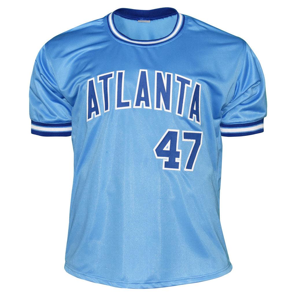 Tom Glavine Autographed Atlanta (Light Blue #47) Custom Jersey - JSA