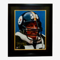 Jack Lambert Autographed Pittsburgh Steelers (Teeth Shot) Deluxe Framed 16x20 Photo w/ "HOF 90" - Lambert Holo