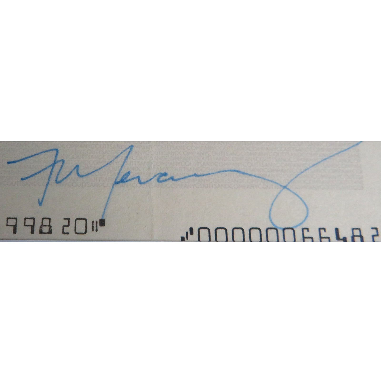 Queen Band Autographed Checks Music Display 20 by 30 Framed Piece - JSA , BAS
