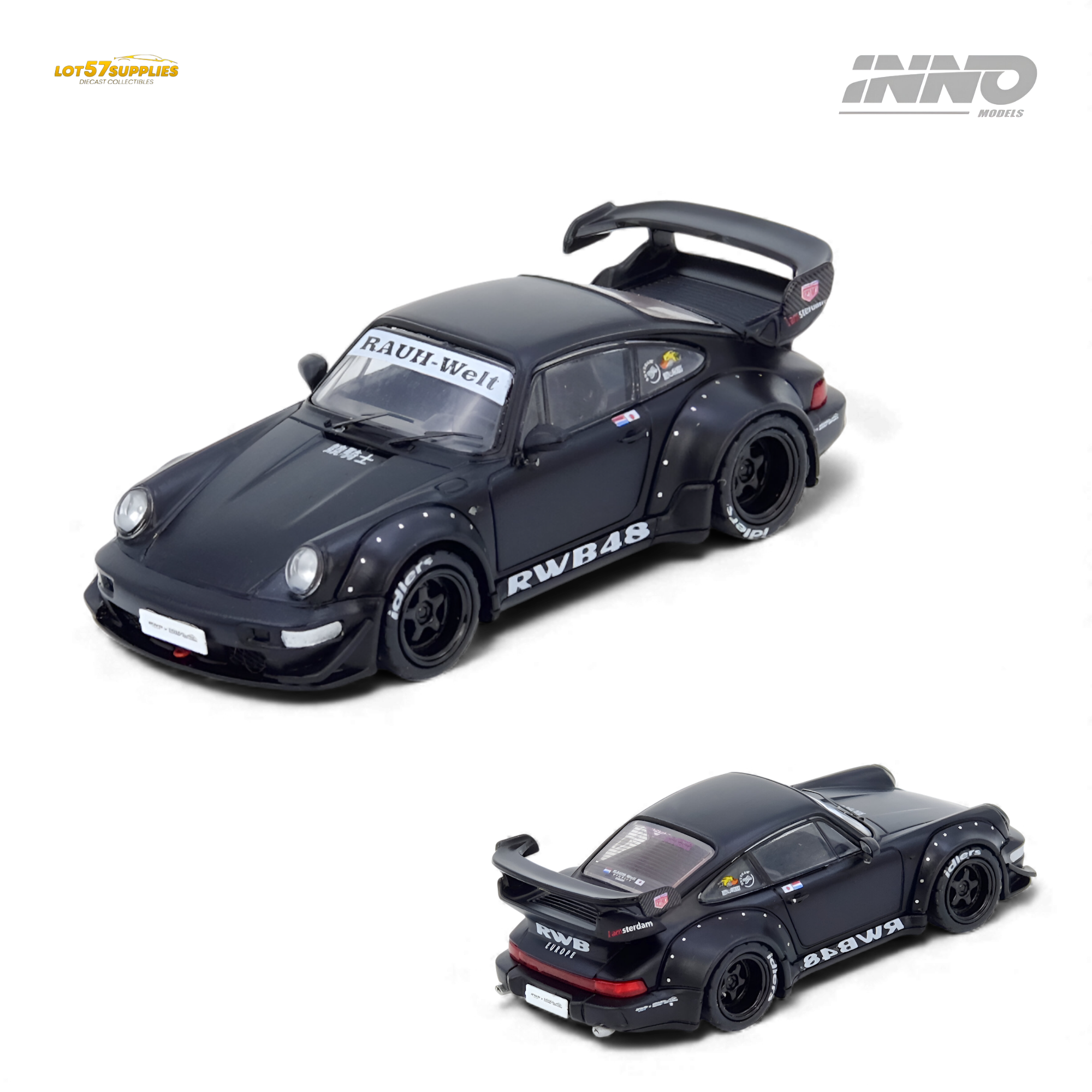 INNO64 RWB 964 Darth Vader Black Matt 1:64