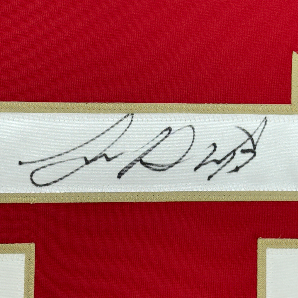 Framed Autographed/Signed Sam Reinhart 35x39 Florida Red Hockey Jersey JSA COA
