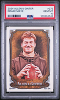 Graded 2024 Topps Allen & Ginter Drake Maye #272 Rookie RC Football Card PSA 10 Gem Mint