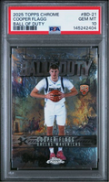 Graded 2025 Topps Chrome Cooper Flagg #BD21 Ball of Duty Rookie RC Basketball Card PSA 10 Gem Mint