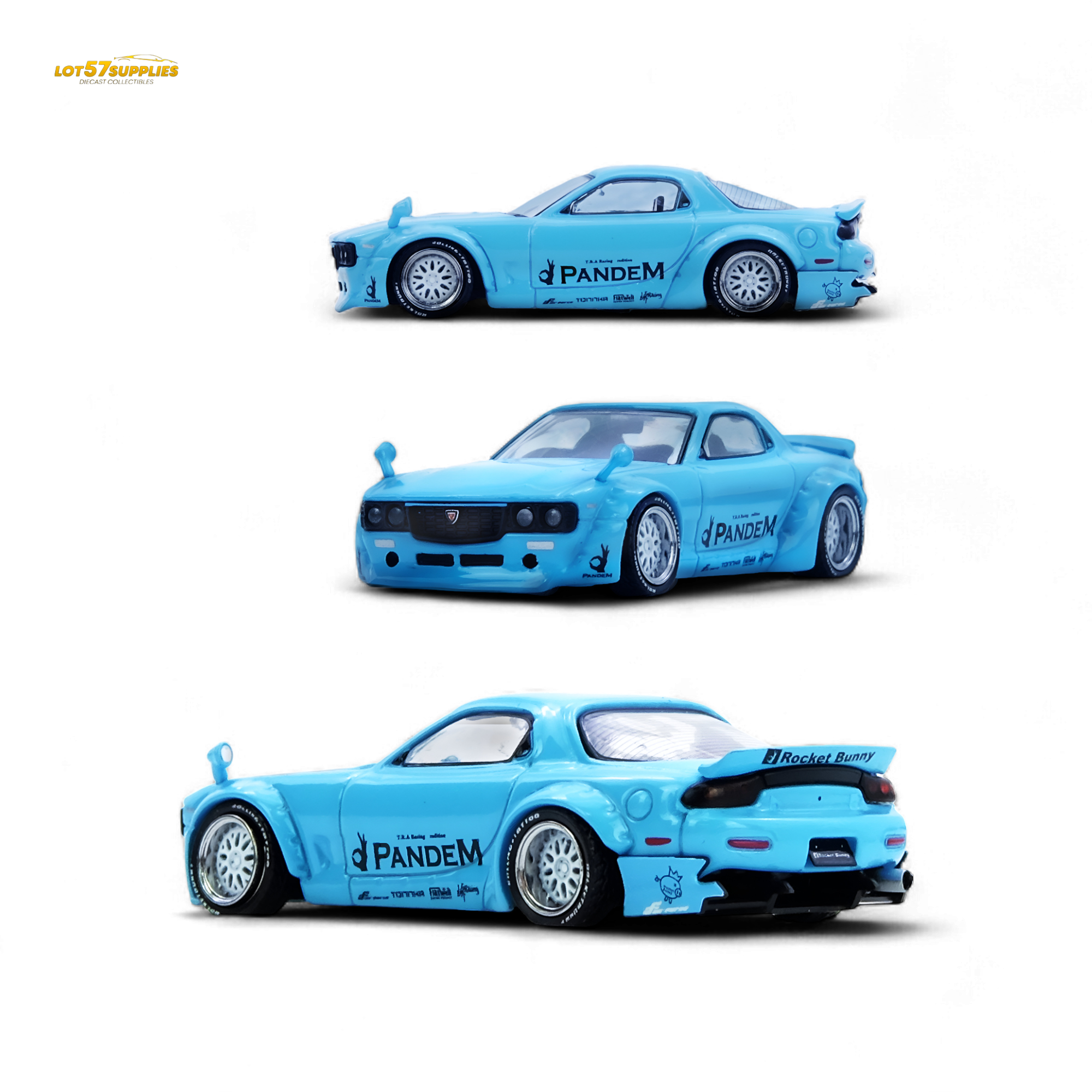 (Pre-Order) Inno64 Mazda RX7 FD3S Pandem Tiff Blue 1:64