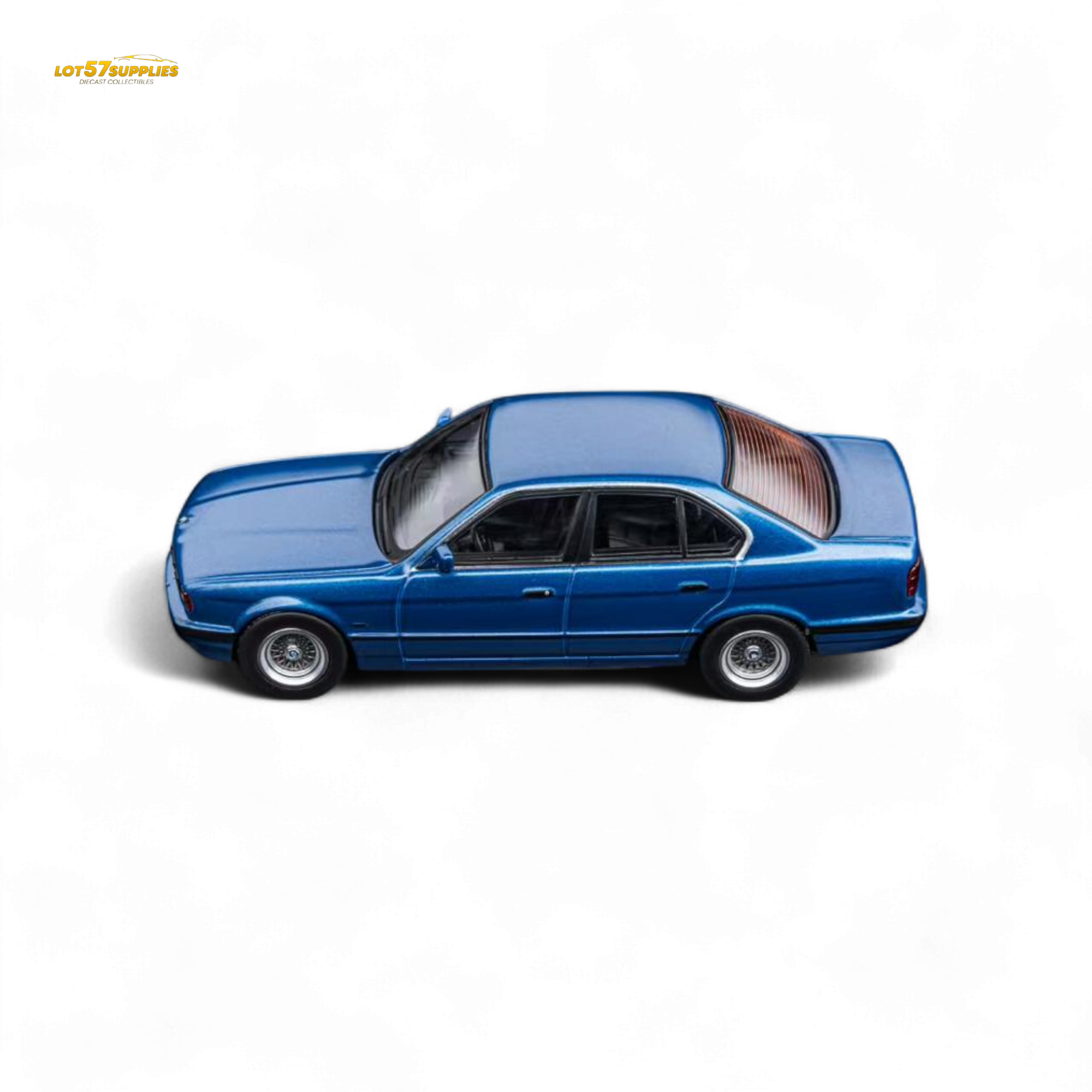(Pre-Order) DCM BMW E34 5-Series Sedan Avis Metallic Blue 1:64