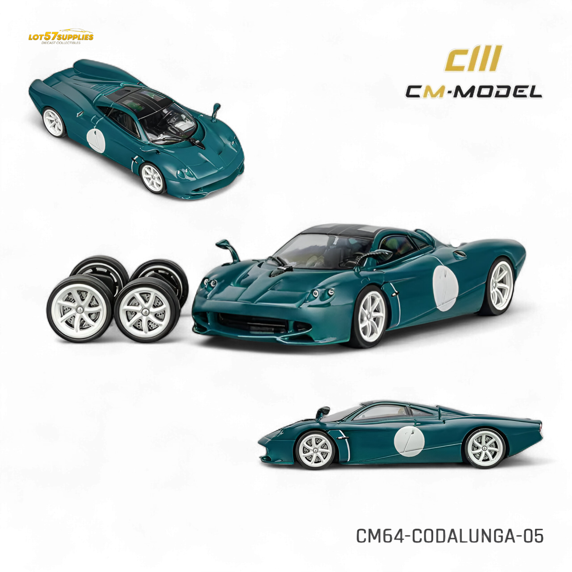 (Pre-Order) CM Model Pagani Codalunga Green 1:64