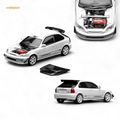 (Pre-Order) Motorhelix Honda Civic Type R EK9 J's Racing Livery White 1:64