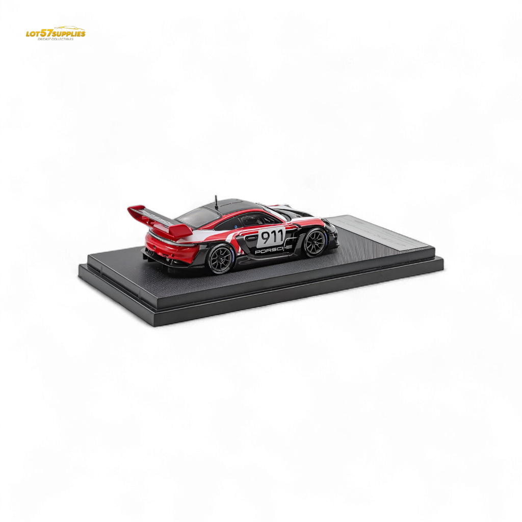 (Pre-Order) HKM Porsche 911 GT3 R Rennsport Red-White 1:64
