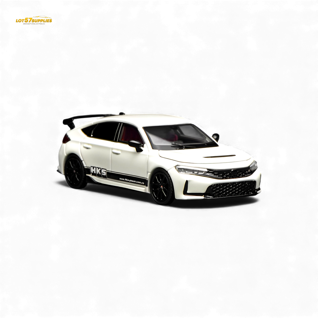 Motorhelix Honda Civic Type R FL5 HKS White 1:64
