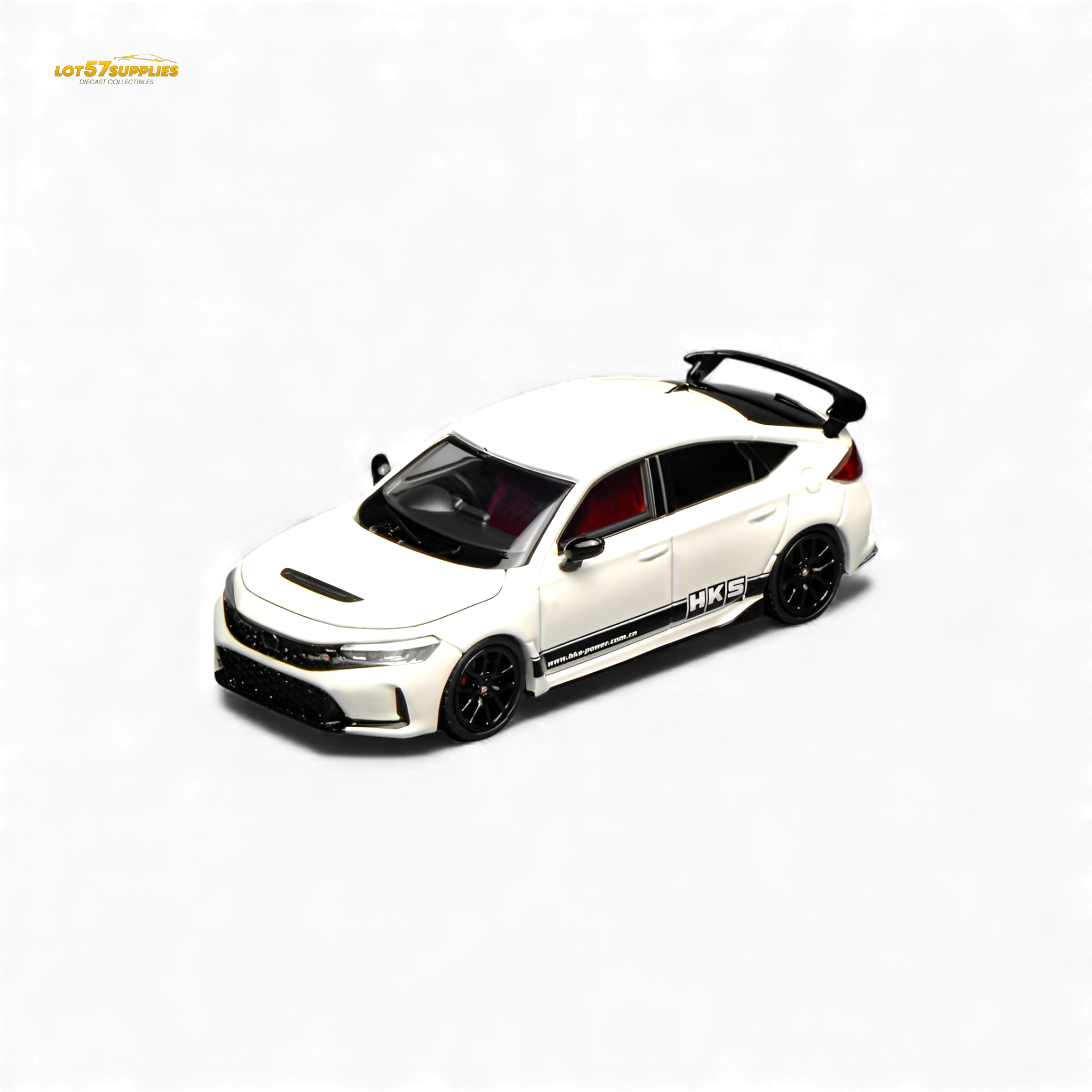 Motorhelix Honda Civic Type R FL5 HKS White 1:64