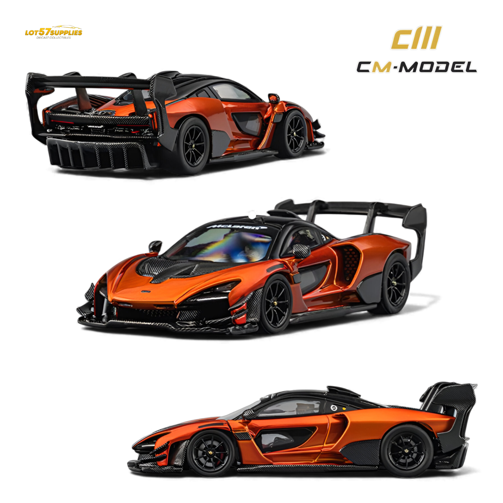 (Pre-Order) CM Model McLaren Senna GTR Volcano Orange 1:64