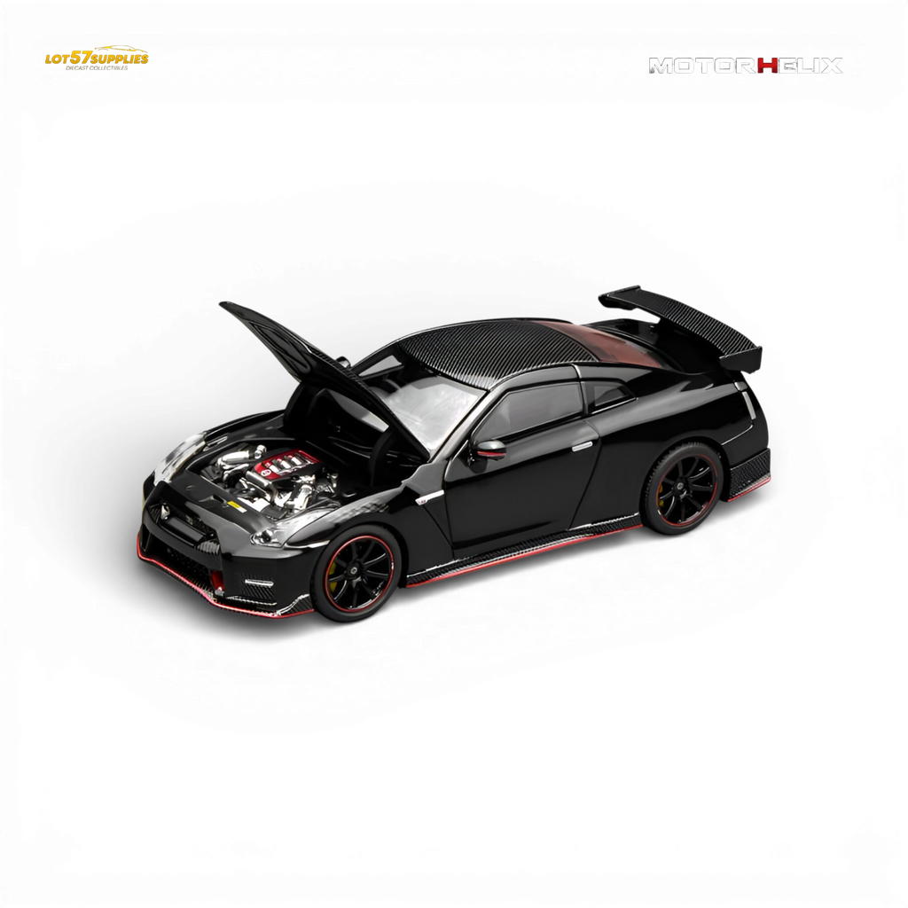 (Pre-Order) Motorhelix Nissan GT-R NISMO R35 2022 - Meteor Black 1:64