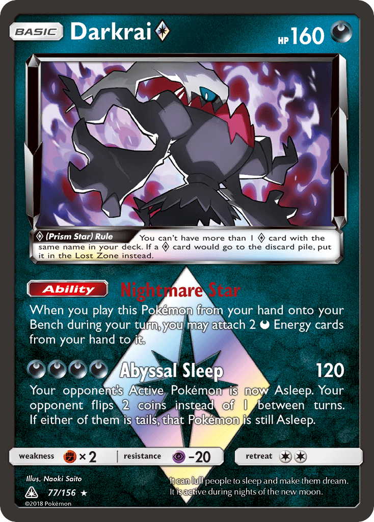 Darkrai (77/156) (Prism Star) [Sun & Moon: Ultra Prism]