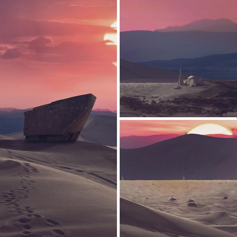 Tatooine Desert Planet Star Wars Pillow