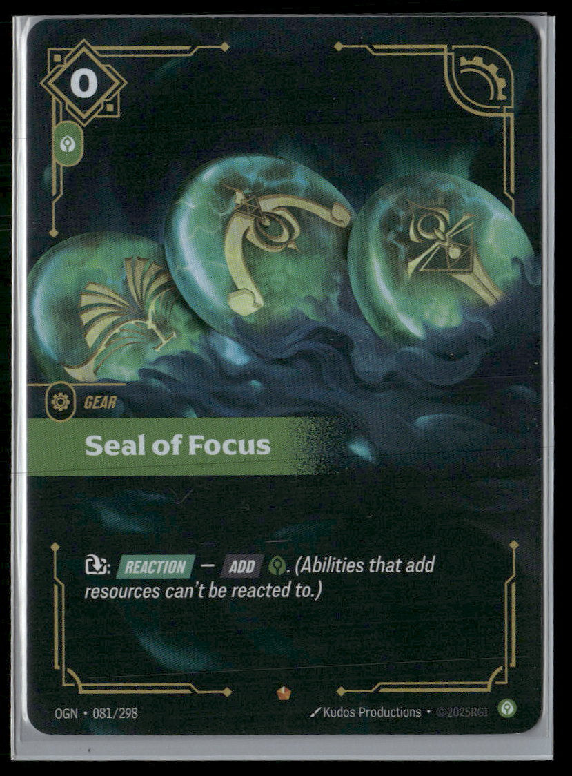 Seal of Focus #81/298 - Riftbound Origins